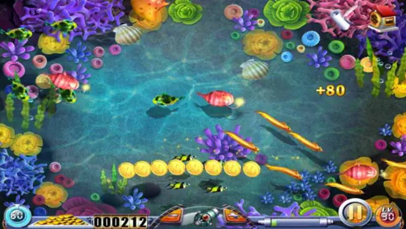 Bắn Cá Lucky Fishing 4+ - Giải Trí Với Trải Nghiệm Săn Thưởng Sống Động 1 Hệ thống vũ khí phong phú: Không chỉ có mỗi "pháo"
